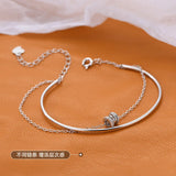 Double Layer Bracelet Ins Jewelry Small Waist Lady Bracelet 925 Silver