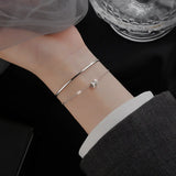Double Layer Bracelet Ins Jewelry Small Waist Lady Bracelet 925 Silver