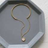Adjustable Double Layer Bracelet with Fritillary Pendant