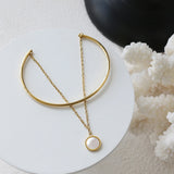 Adjustable Double Layer Bracelet with Fritillary Pendant