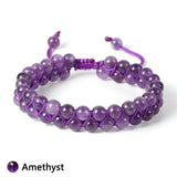 Natural Stone Crystal Bracelet Tiger Eye Agate Fluorite Amethyst