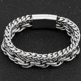 Stainless Steel Chain Men's Bracelets Hand Charm Bracelet Man Party Wristband