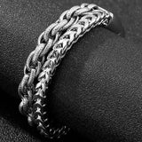 Stainless Steel Chain Men's Bracelets Hand Charm Bracelet Man Party Wristband