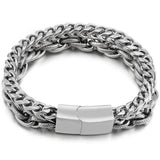 Stainless Steel Chain Men's Bracelets Hand Charm Bracelet Man Party Wristband