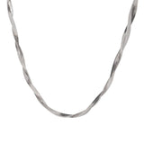 Double Layer Cross Snake Chain Necklace 18k Plated Stainless Steel