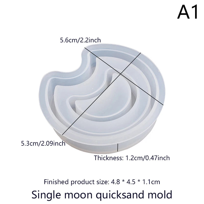 Double Layer Quicksand Silicone Mold Keychain Mould