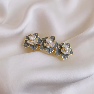 Gray Daisy Flower Spring Hair Clip Hairpins for Women