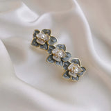 Gray Daisy Flower Spring Hair Clip Hairpins for Women