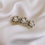 Gray Daisy Flower Spring Hair Clip Hairpins for Women