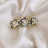 Gray Daisy Flower Spring Hair Clip Hairpins for Women