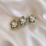 Gray Daisy Flower Spring Hair Clip Hairpins for Women