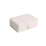 Double Layer Earring Necklace Travel Jewelry Box Gift Display Holder Storage