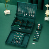 Double Layer Jewelry Box Large Capacity Storage Case Lockable Organizer