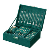Double Layer Jewelry Box Large Capacity Storage Case Lockable Organizer