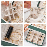 Double Layer Jewelry Organizer Display Travel Jewelry Storage Box