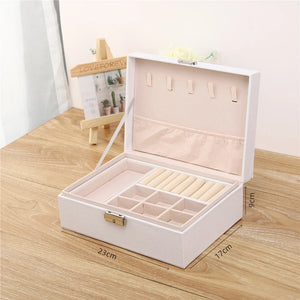 Double Layer Jewelry Packaging Rings Bracelet Necklace Storage Box