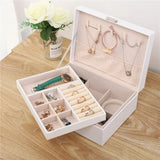 Double Layer Jewelry Packaging Rings Bracelet Necklace Storage Box