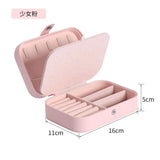 Double Layer Jewelry Storage Box Necklace Ring Organizer