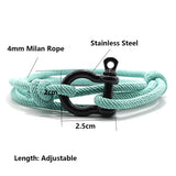 Double Layer Milan Rope Wrap Bracelet for Men