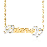 Personalized Double Layer Name Necklace with Butterfly Pendant