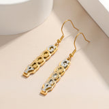 Personalized Double Layer Nameplate Earrings for Women