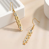 Personalized Double Layer Nameplate Earrings for Women
