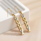 Personalized Double Layer Nameplate Earrings for Women