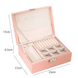 Double-Layer Jewelry Box with Lock - Women's Display Holder