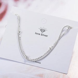 925 Sterling Silver Beaded Bracelet Retro Wild Temperament