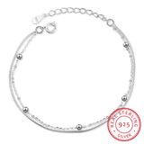 925 Sterling Silver Beaded Bracelet Retro Wild Temperament