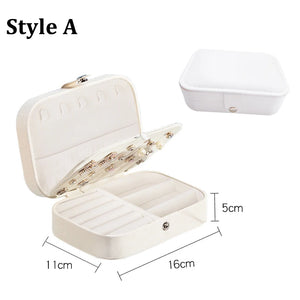 Dual Layer Earring Box Jewelry Storage Organizer