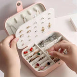 Dual Layer Earring Box Jewelry Storage Organizer