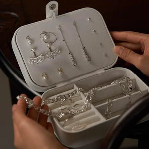 Dual Layer Earring Box Jewelry Storage Organizer