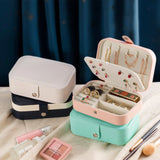 Double Layer Portable Jewelry Box Jewelry Organizer Display Travel Jewelry Boxes