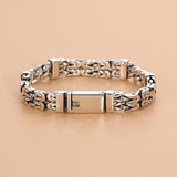 Double Layer Safety Grain Bracelet Thai Silver Retro Personality