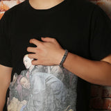 Double Layer Safety Grain Bracelet Thai Silver Retro Personality