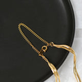 Double Layer Snake Chain Stainless Steel Bracelet 18K Plated