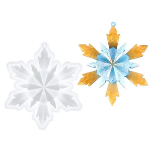 Snowflake Silicone Casting Molds for DIY Resin Pendant Making