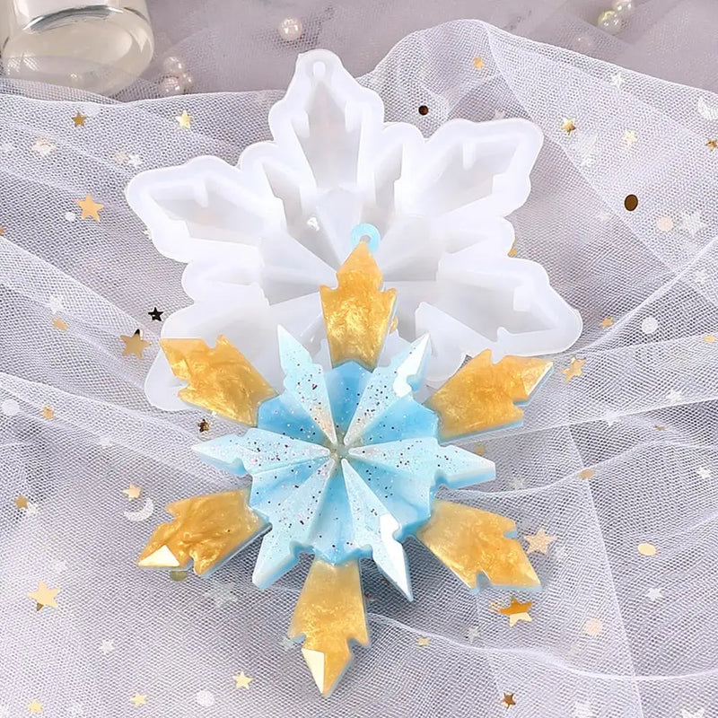 Snowflake Silicone Casting Molds for DIY Resin Pendant Making