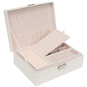 Double Layer Jewelry Box Ring Organizer Earring Showcase Velvet Gift Boxes