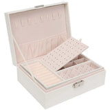 Double Layer Jewelry Box Ring Organizer Earring Showcase Velvet Gift Boxes
