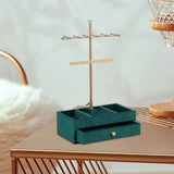 Double Layer T Bar Jewelry Display Stand Metal Organizer
