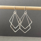 925 Silver Filled Triangle Drop Earrings for Women
