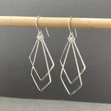 925 Silver Filled Triangle Drop Earrings for Women