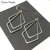 925 Silver Filled Triangle Drop Earrings for Women
