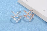 Delicate Double Layer V-shape Moissanite Ring Sterling Silver