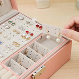 Double-Layer Velvet Jewelry Box High Capacity