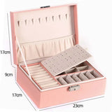 Double-Layer Velvet Jewelry Box High Capacity