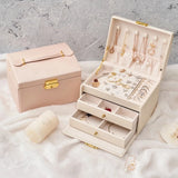 Double-Layer Velvet Jewelry Box High Capacity