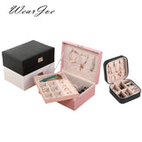 Double Layer Velvet Jewelry Storage Organizer Container